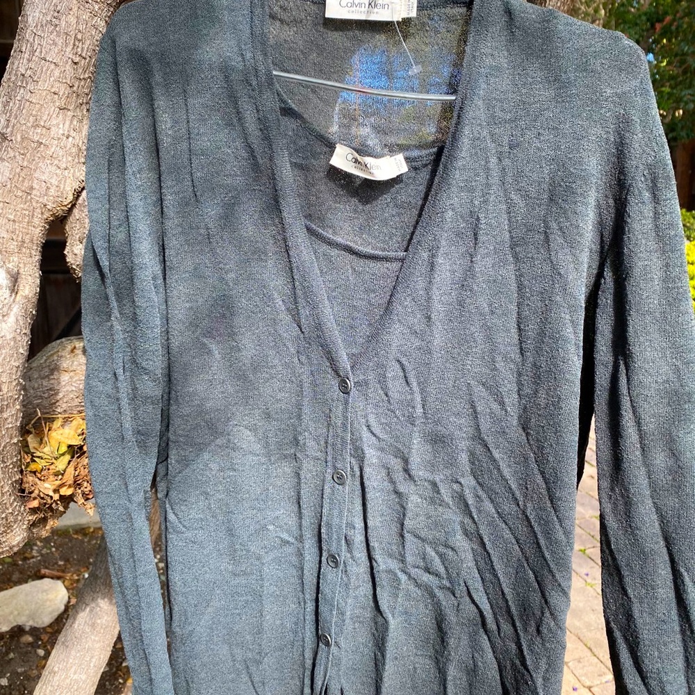 Calvin Klein Collection tank/cardigan set